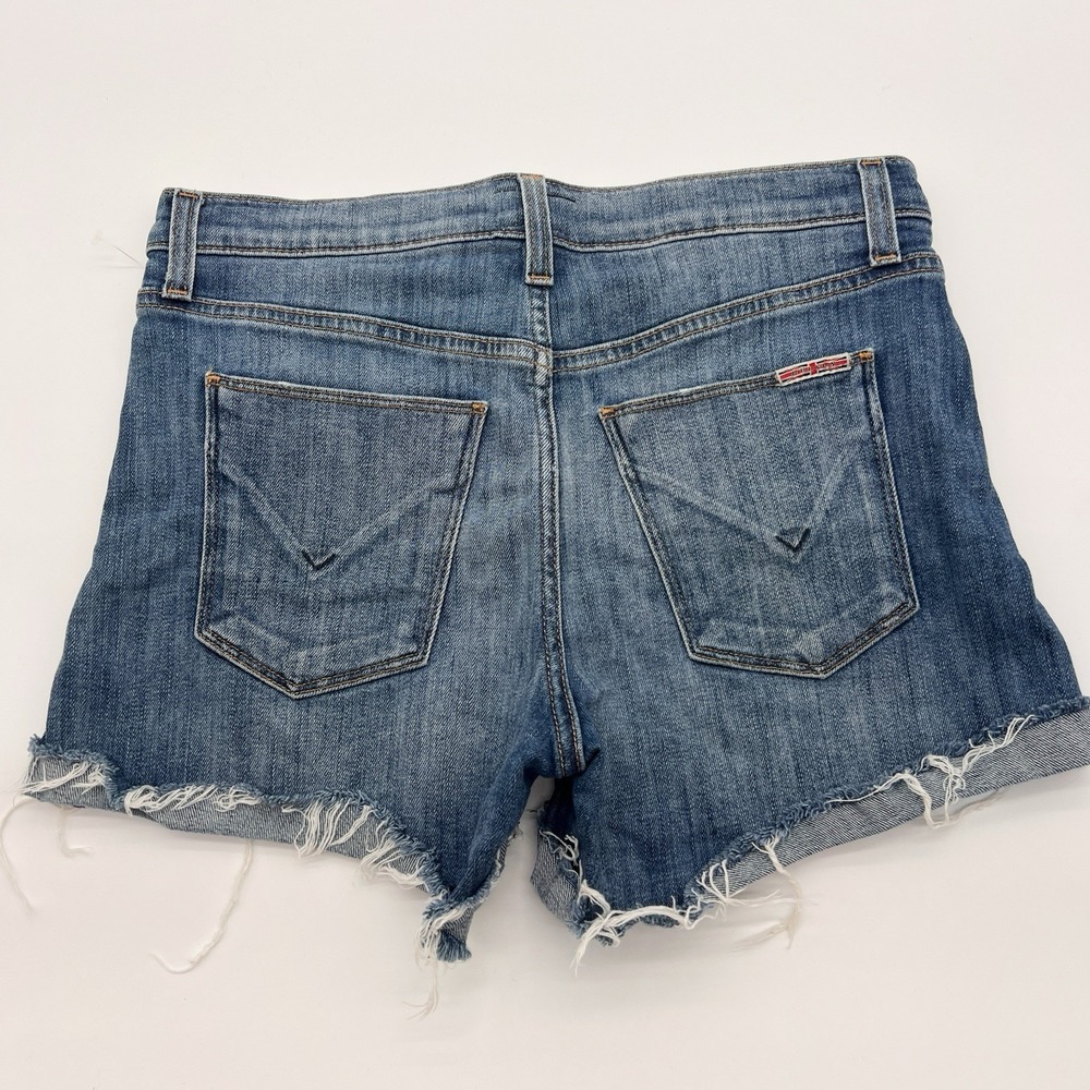 Hudson‎ Valeri Shorts Womens 25 Blue Denim Raw Hem Distressed Ripped